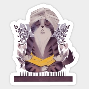 Meditative  cat Sticker